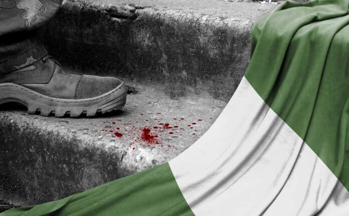 The,Leg,Of,The,Military,Stands,On,The,Step,Next