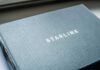 Close-up of a Starlink package with the brand name visible