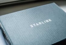 Iran Enacted DEATH PENALTY for Starlink Use Close-up of a Starlink package with the brand name visible
