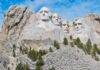Mount Rushmore featuring the carved faces of four U.S. presidents
