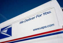 USPS Fuel Surcharge: Small Businesses BRACE for Impact USPS delivery truck with logo and slogan visible