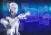 AI Agent’s Shocking Misstep: Store on Edge A humanoid robot interacting with a digital interface displaying data