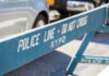 NYPD Powerless: Antisemitism Guidelines Scrapped Blue NYPD barricade with Police Line - Do Not Cross.