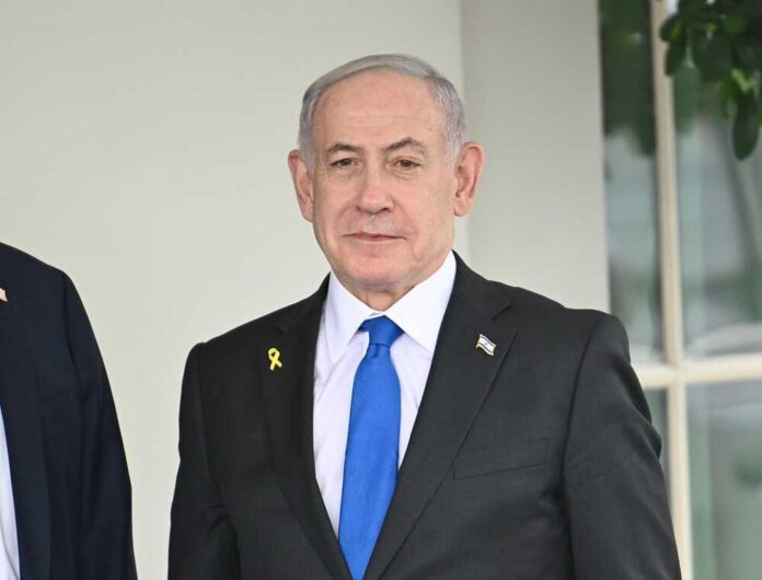 Washington,D.c.,,Usa,-,September,29,,2025:,Israeli,Prime,Minister A view of destroyed buildings with smoke rising in the background