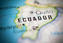 Rubio Drops Hammer—Cartels Get Terror Status Close-up of a map highlighting Ecuador