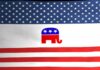 Brutal GOP Beatdown From Fox Host USA flag with GOP elephant symbol centered