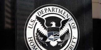 U.S. Department of Homeland Security seal on a building plaque