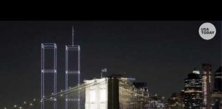 9/11 drone show recreates Twin Towers in NYC with 2,977 lights in 'sacred' remembrance