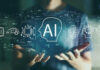 Hidden Bot? Amazon Drops The Hammer Person holding virtual icons related to artificial intelligence.
