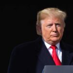 Outrage Spins A Throwaway Trump Joke Donald Trump at a podium with a microphone