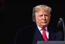 Outrage Spins A Throwaway Trump Joke Donald Trump at a podium with a microphone