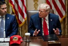 Trump Taunts: Where’s Talarico? Demands Get Louder Donald Trump speaks at a meeting table beside Marco Rubio